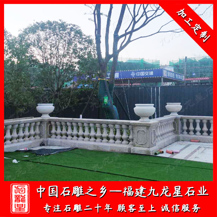 石雕噴泉水景 石雕花盆——浙江金華中交集團項目